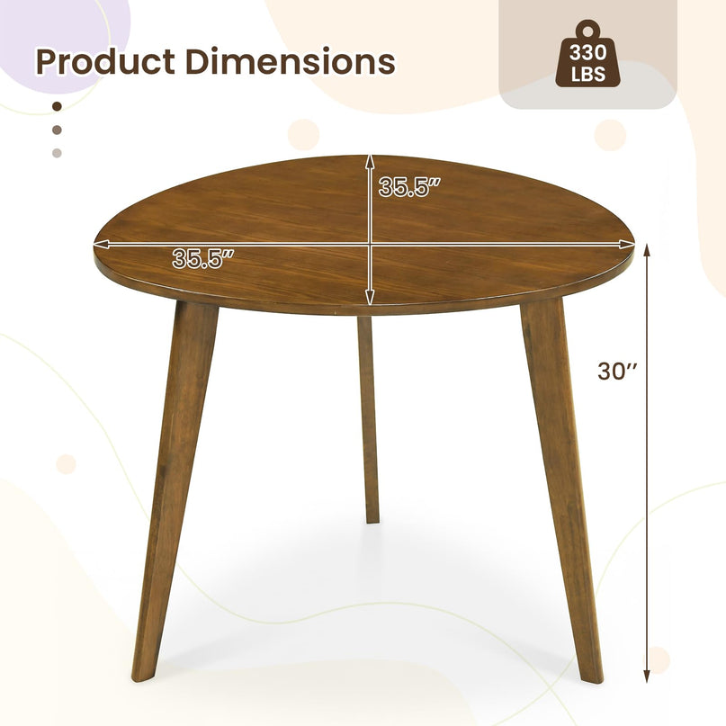 Table à manger ronde Giantex de 90 cm pour 4 personnes