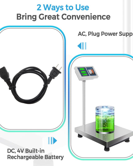 Giantex 660 LBS Weight Computing Platform Scale, with LB/KG Switchable, AC/DC Power Supply