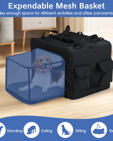 Giantex Portable Dog Crate for Travel Expandable Soft-Sided Pet Carrier with Mesh Windows