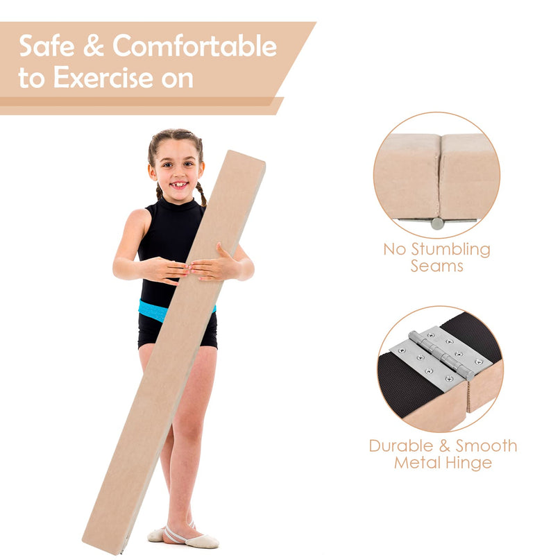 Giantex 7FT Folding Floor Balance Beam for Girls