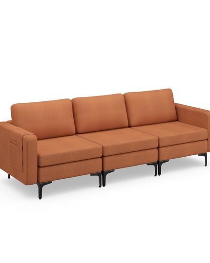 Giantex 3 Seat Sectional Sofa Couch, 94.5" L Modular Sleeper