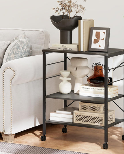 Giantex Kitchen Bakers Rack 3-Tier Microwave Cart on Wheels