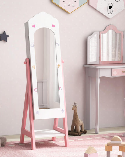 CHARMAID Kids Jewelry Organizer with Full Length Mirror
