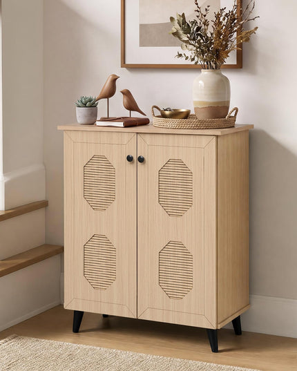 GIANTEX Geometric Shoe Cabinet with 2/3 Doors for Entryway
