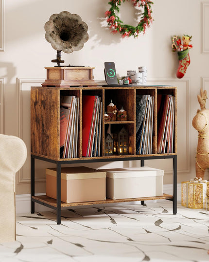 Giantex Turntable Stand with Storage Shelves Hold Up to 150+ Albums