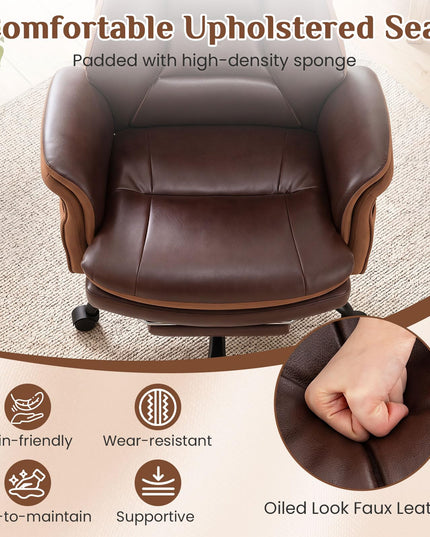 Giantex Big & Tall Office Chair with Adjustable Armrest