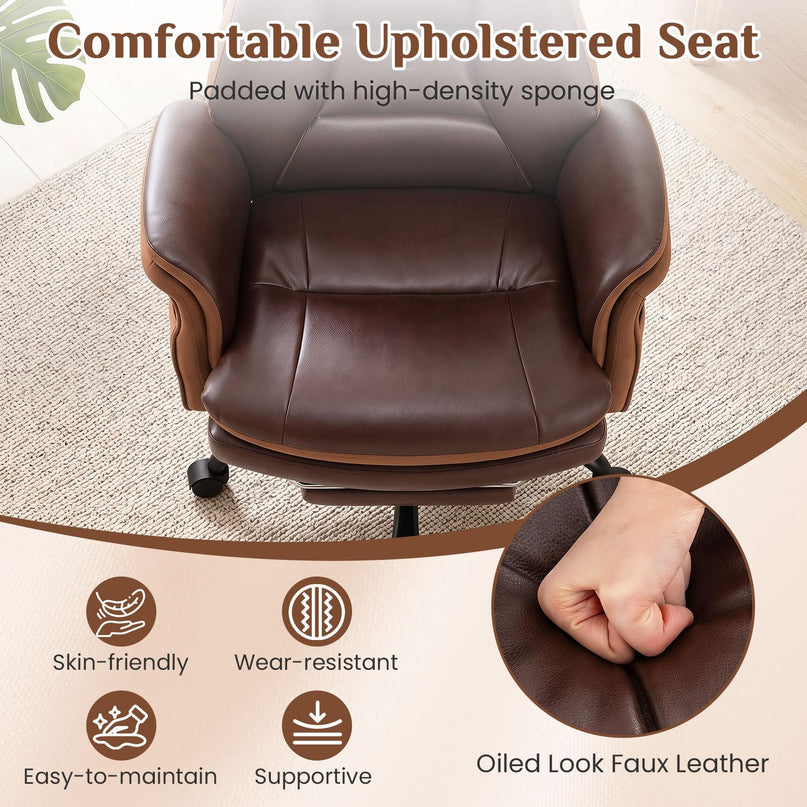 Giantex Big & Tall Office Chair with Adjustable Armrest