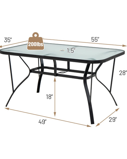 Giantex Patio Dining Table for for 4-6 Person