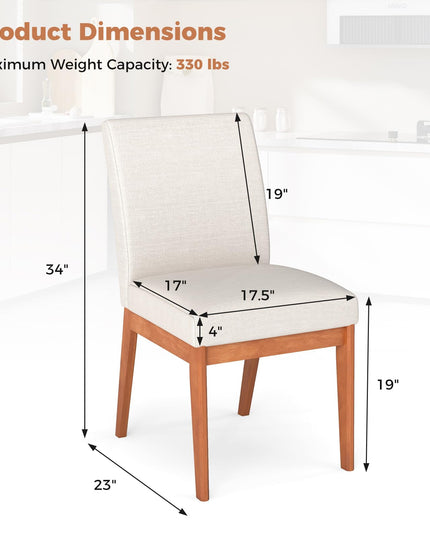 Giantex Upholstered Dining Chairs Set of 2/4 for Dining Room