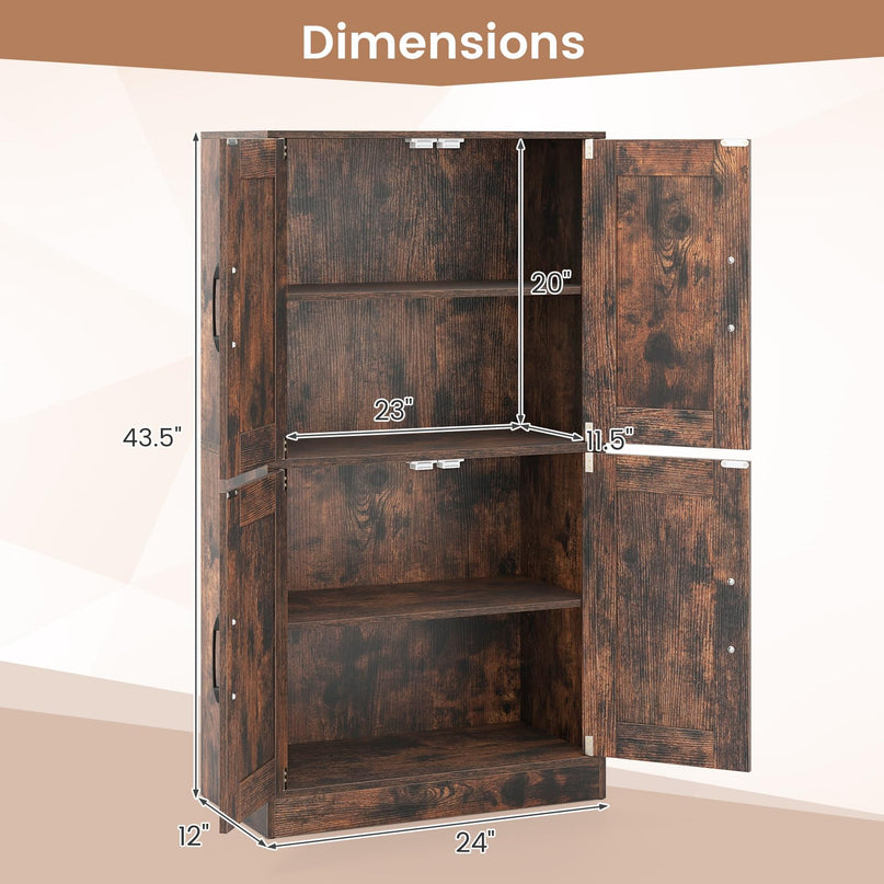 Giantex Bathroom Cabinet 43.5” Storage Cabinet