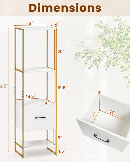 Giantex Bookshelf with Drawer