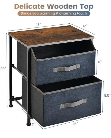 Giantex Nightstand with 2 Drawers