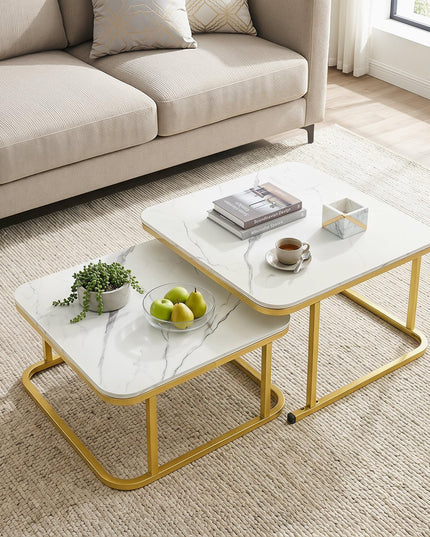 Giantex Nesting Coffee Table Set of 2 for Living Room
