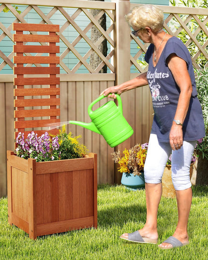 Giantex Wood Raised Garden Bed with Trellis
