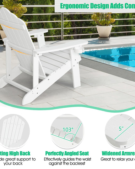Giantex – Lot de 2 chaises Adirondack pour adultes et enfants
