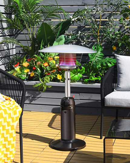 Giantex Portable Patio Tabletop Heater, 11,000 BTU Outdoor Propane Gas Table Top Heater