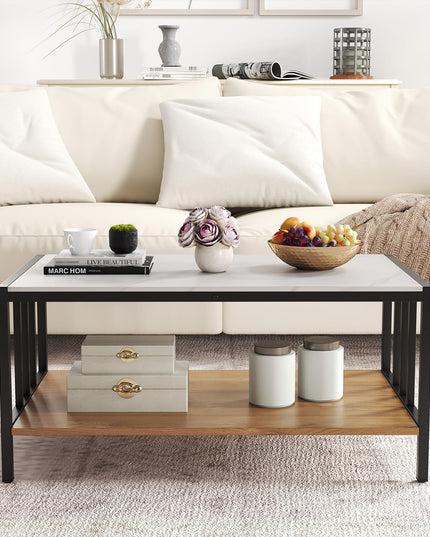 Giantex 2-Tier Coffee Table with Storage