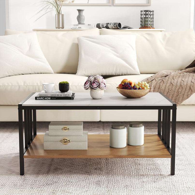 Giantex 2-Tier Coffee Table with Storage