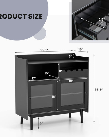 Giantex Buffet Sideboard, Modern Coffee Bar Storage Cabinet