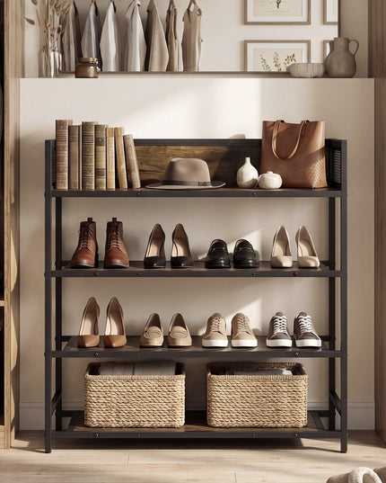 Giantex 4-Tier Shoe Rack Industrial Shoe Storage Organizer