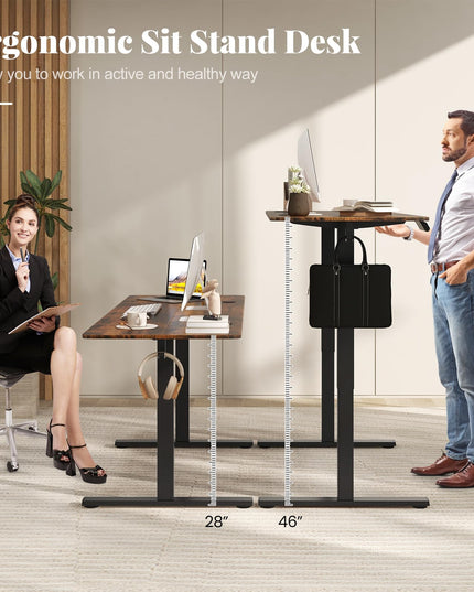 Giantex 63" x 24" Electric Standing Desk with Adjustable Height