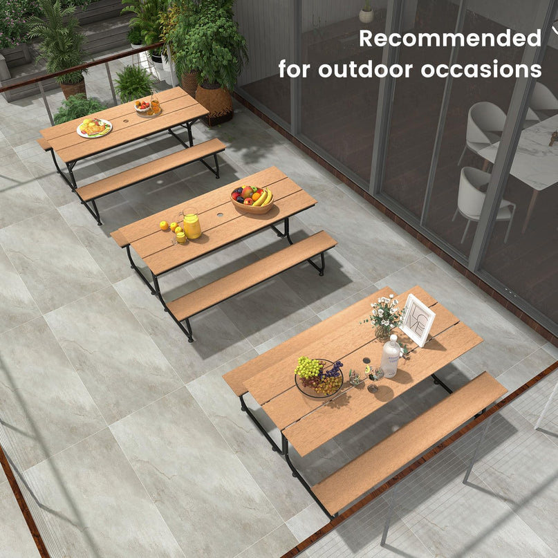 Giantex 6 FT Outdoor Picnic Table Bench Set for 6-8 People