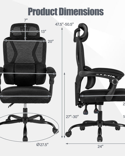 GIANTEX Mesh Office Chair Ergonomic Computer Desk Chair w/Lumbar Support
