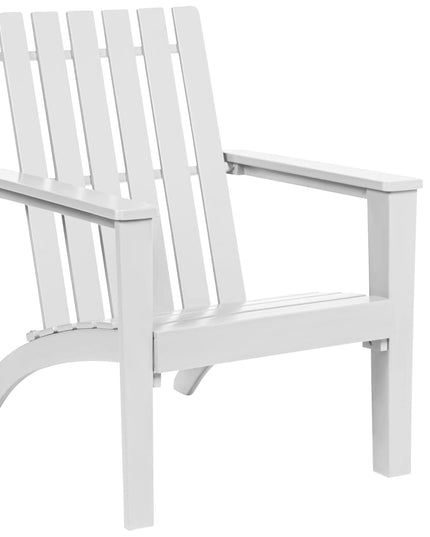 Giantex Wood Adirondack Chair & Side Table Set, Patio Bistro Set with Slatted Design