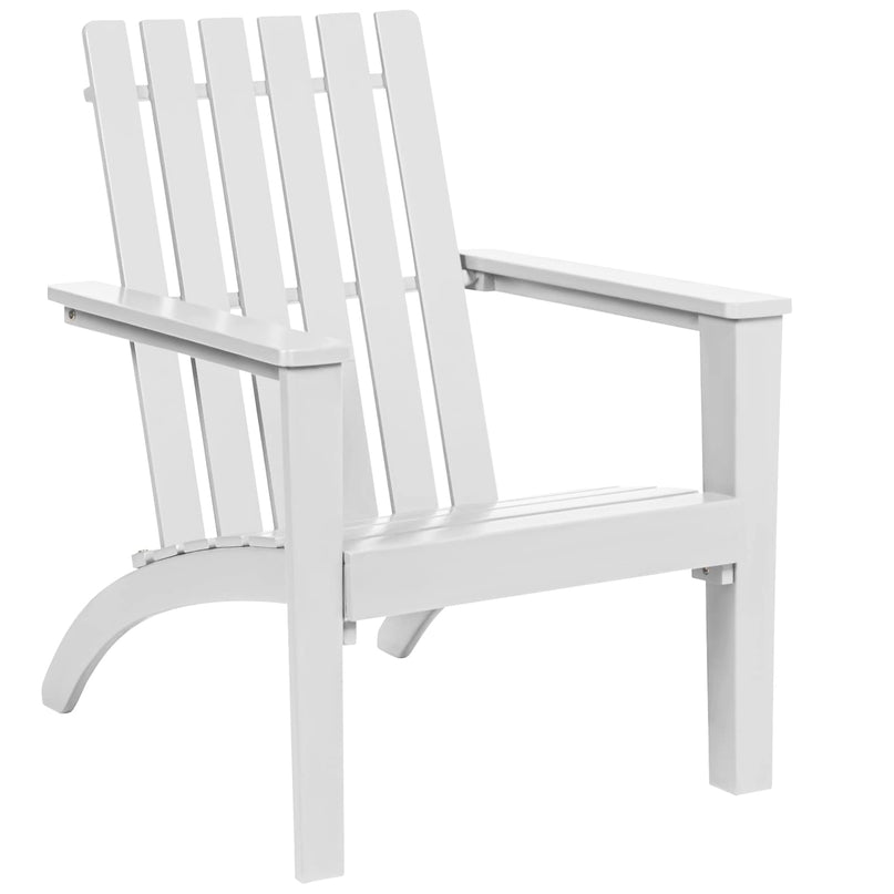 Giantex Wood Adirondack Chair & Side Table Set, Patio Bistro Set with Slatted Design