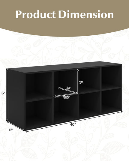Giantex Shoe Bench 8 Cubes, 40" Entryway Bench with Storage