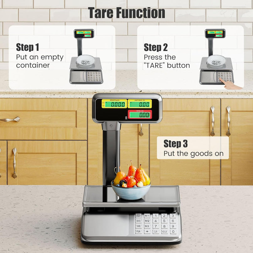 Giantex Price Computing Scale 88lb/40kg ommercial Scale w/Pole