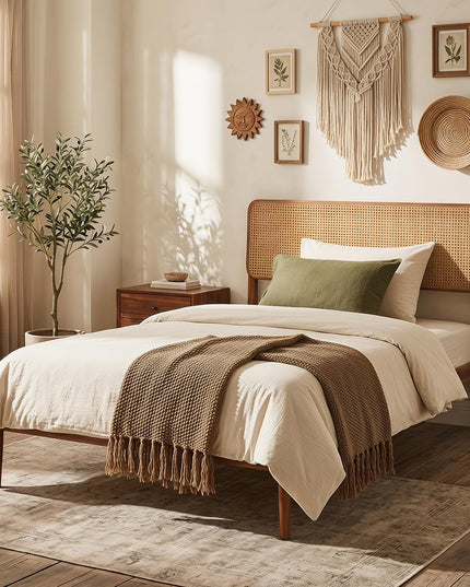 Giantex Wooden Bed Frame Twin/Full/Queen Size