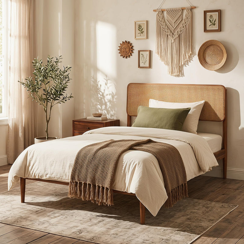 Giantex Wooden Bed Frame Twin/Full/Queen Size
