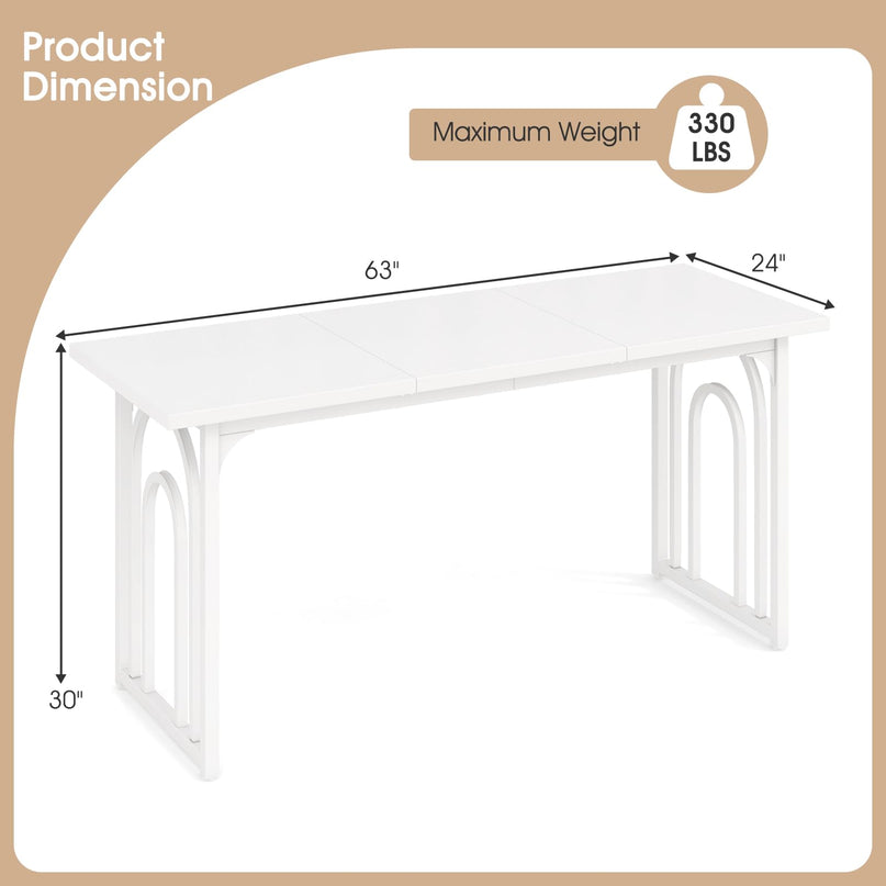 Table à manger Giantex 160x60cm pour 6 à 8 personnes