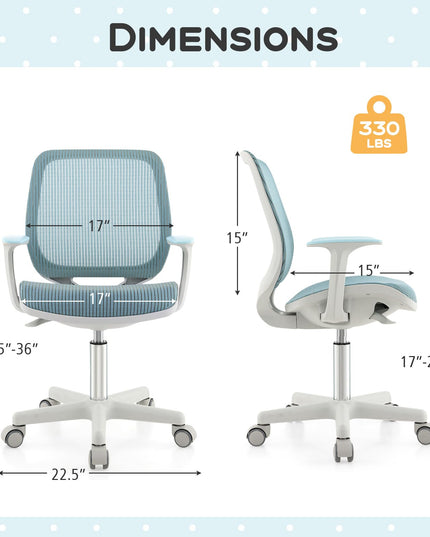 Giantex Kids Desk Chair, Children Armrest Computer Chair with Sit-Lock Wheels