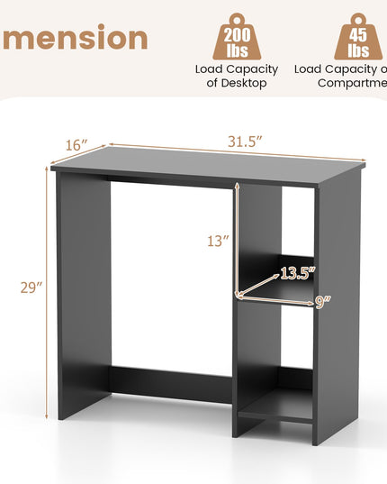 Giantex Small Desk with Storage for Small Spaces