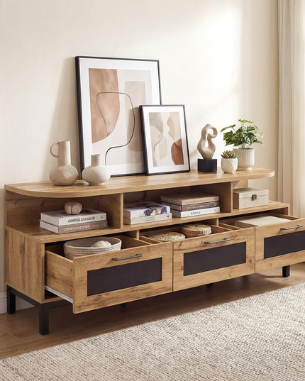 Meuble TV Giantex pour téléviseurs jusqu'à 75 pouces Meuble de divertissement