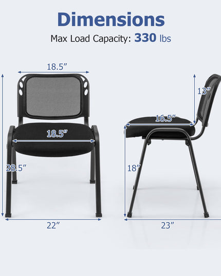 Giantex Set of 5 Conference Chair Elegant Design Stackable Office Waiting Room Guest Reception (32 H)