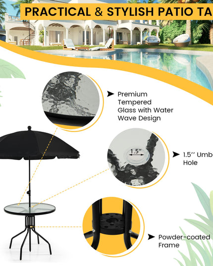 Giantex 6 Pieces Patio Dining Furniture Set