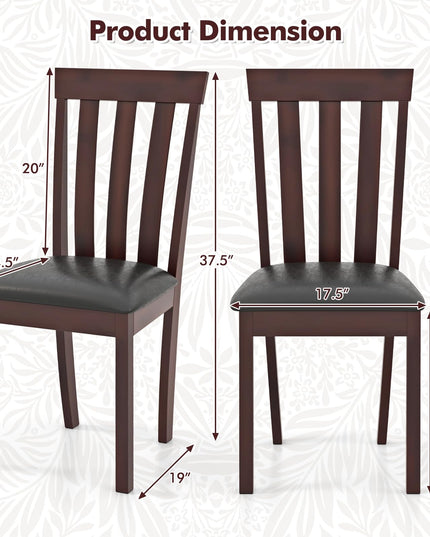 Giantex Wood Dining Chair, Mid Century Dining Side Chairs for Kitchen, Dining Room, Restaurant