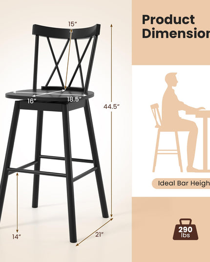Giantex Windsor Bar Stools Set of 2/4(29"/24")