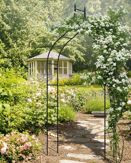 Giantex Metal Garden Arbor Wedding Arch, 9.5 FT Wedding Arbor for Ceremony, Pergola Arbor for Climbing Plant Roses Vines