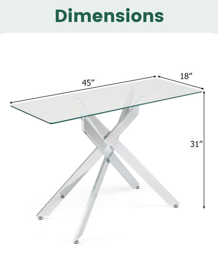 Giantex 45" Glass Console Table for Living Room
