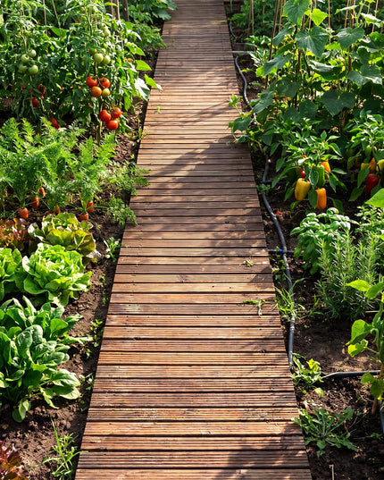 Giantex 12 FT Wooden Garden Pathway with Non-Slip Surface (1/2)