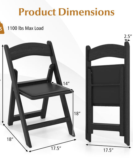 Chaises d'événement portables en résine Giantex avec siège rembourré