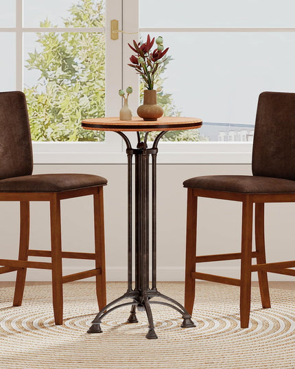 Giantex Bar Stools Set of 2/4 26" Upholstered Counter Height Bar Chairs