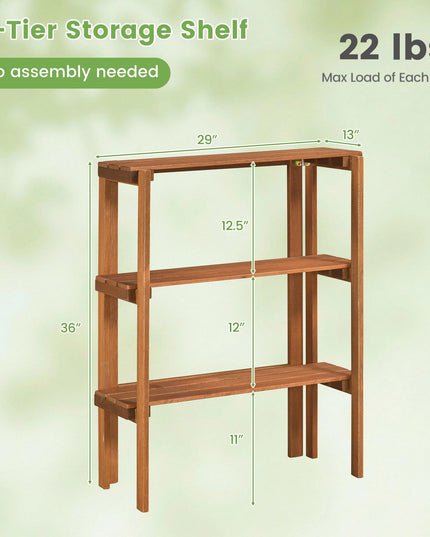 Giantex Foldable Plant Shelf for Garden Patio Balcony