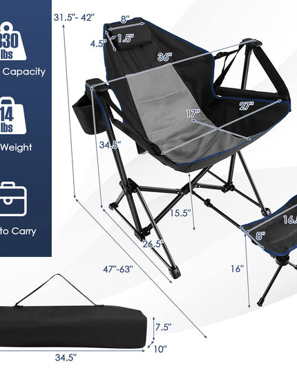 Giantex Outdoor Rocker Camping Chair - Rocking Chair