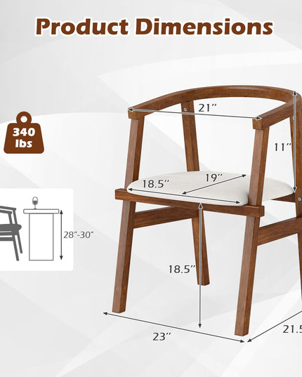 Giantex Wooden Dining Chairs Set of 2/4