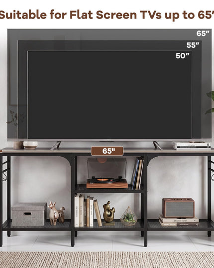 Giantex 3-Tier TV Stand for TVs up to 65 Inch with Open Storage Shelves